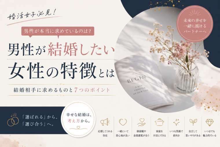 男性が結婚したい女性の特徴と結婚相手に求める7つのポイント