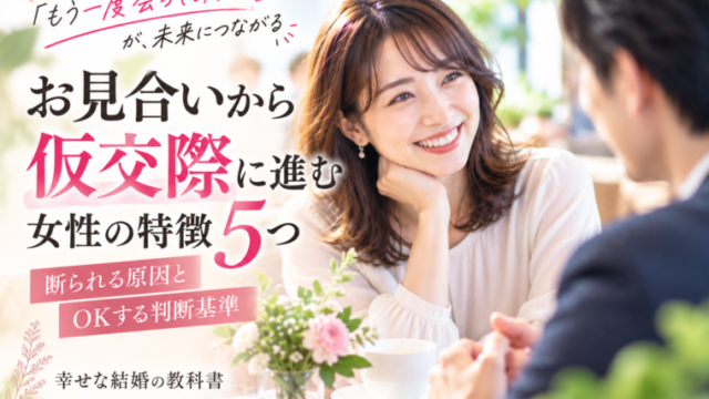お見合いから仮交際に進む女性の特徴5つ