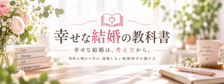 幸せな結婚の教科書｜男性心理から学ぶ後悔しない相手選び