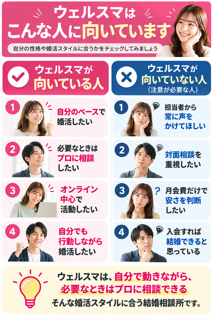 ウェルスマが向いている人と注意が必要な人の特徴